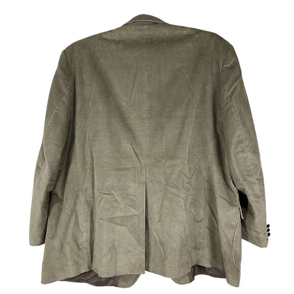 Brad Whitney Mens Beige Corduroy Blazer Size 56 Classic 2 Button Suit Jacket - Picture 9 of 11